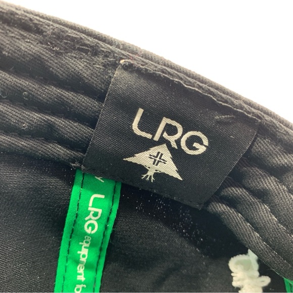 LRG Lifted Research Group Hustle Trees Snapback Hat Black White Embroidered - Picture 9 of 10